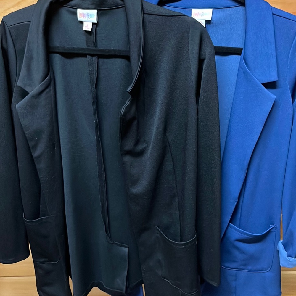 EUC Lularoe Gwen Blazer - Navy & Black Duo - size S